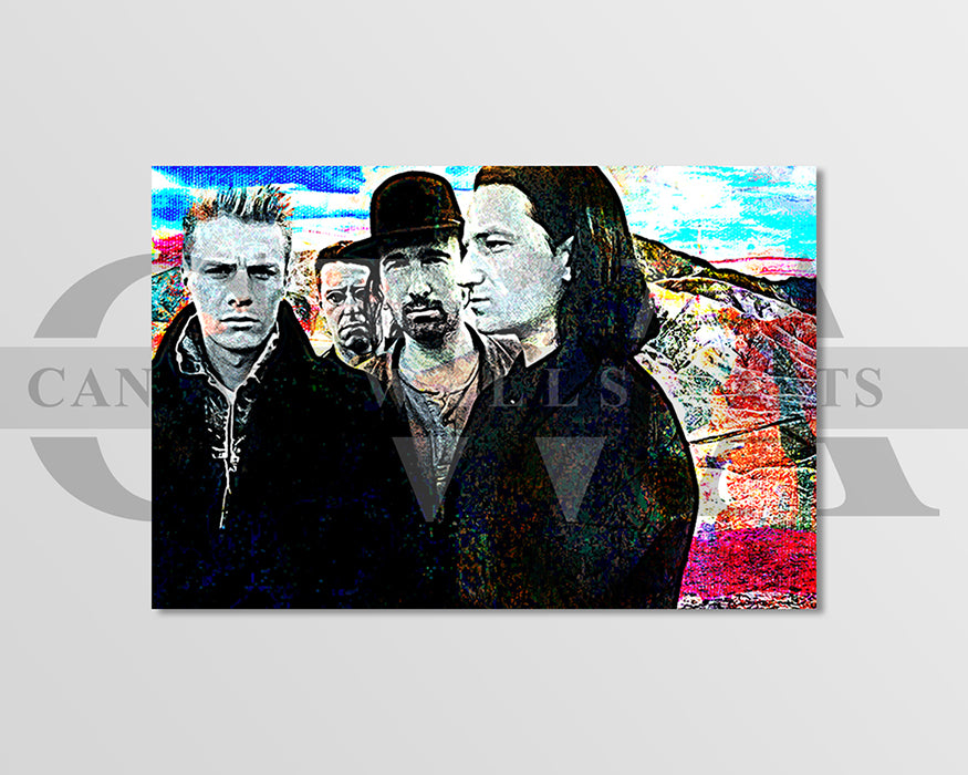 U2 Canvas Wall Art Abstract Music Poster Print