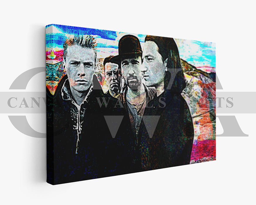 U2 Canvas Wall Art Abstract Music Poster Print