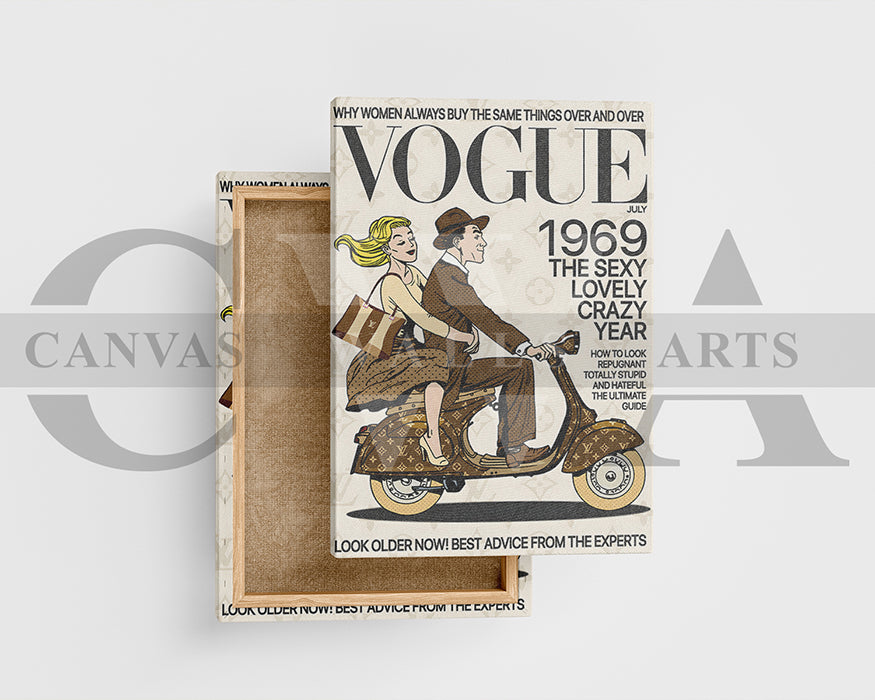 Vogue July 1969 Canvas Wall Art Louis Vuitton Canvas Print