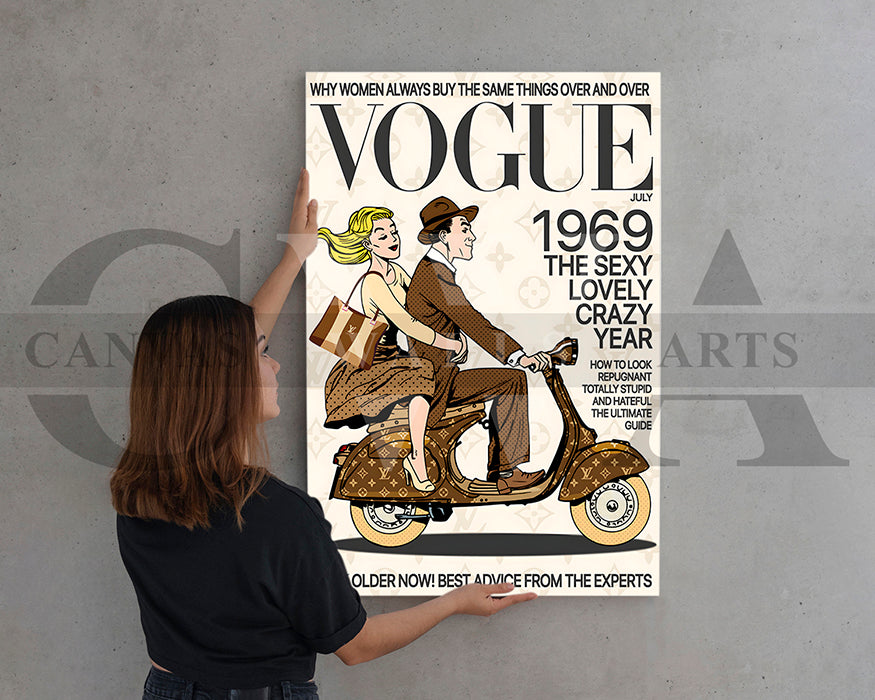 Vogue July 1969 Canvas Wall Art Louis Vuitton Canvas Print