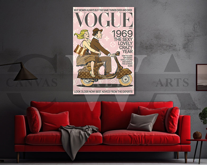 Vogue July 1969 Canvas Wall Art