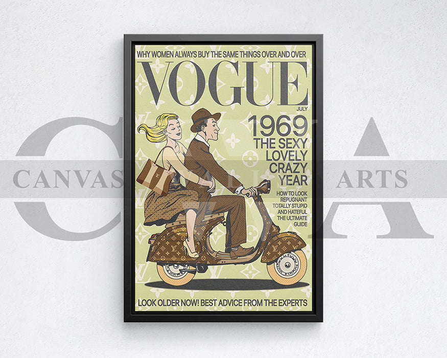 Vogue July 1969 Canvas Wall Print