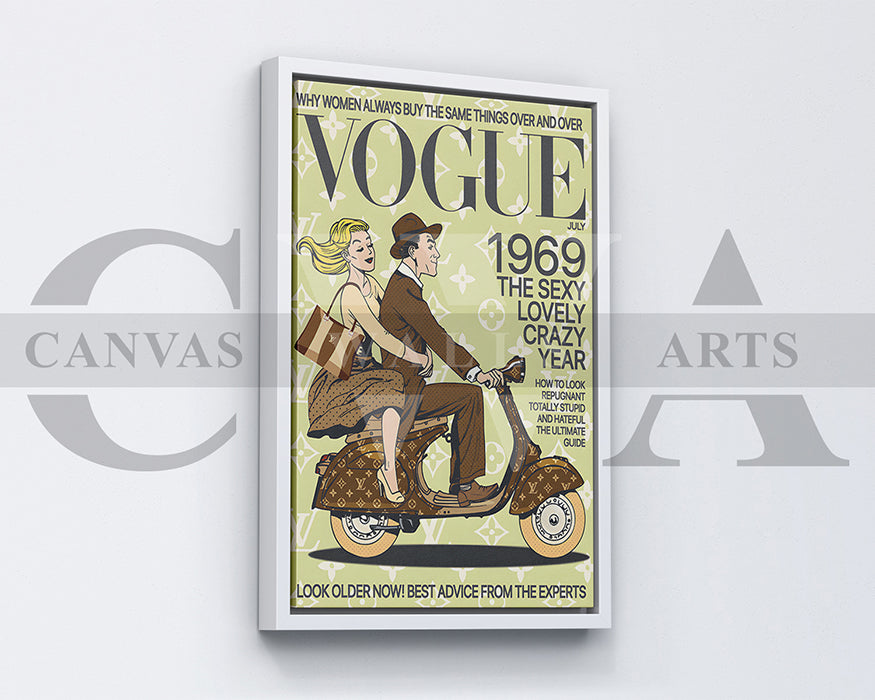 Vogue July 1969 Canvas Wall Print
