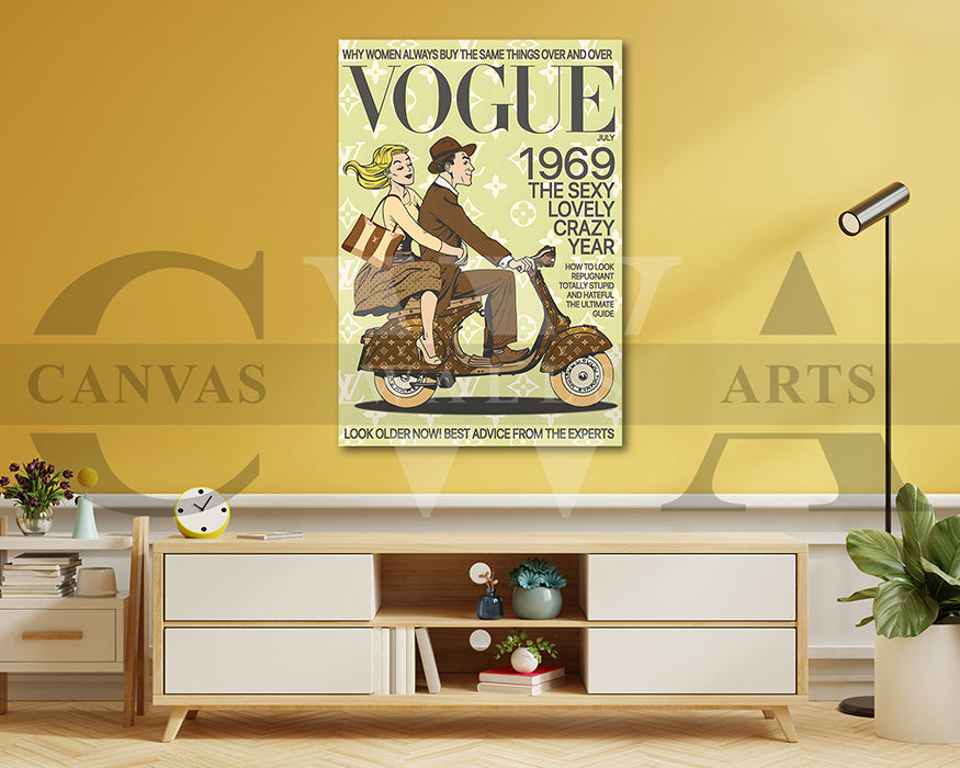 Vogue July 1969 Canvas Wall Print