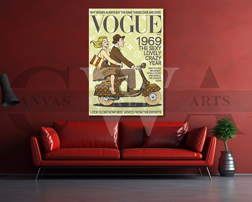 Vogue July 1969 Canvas Wall Print
