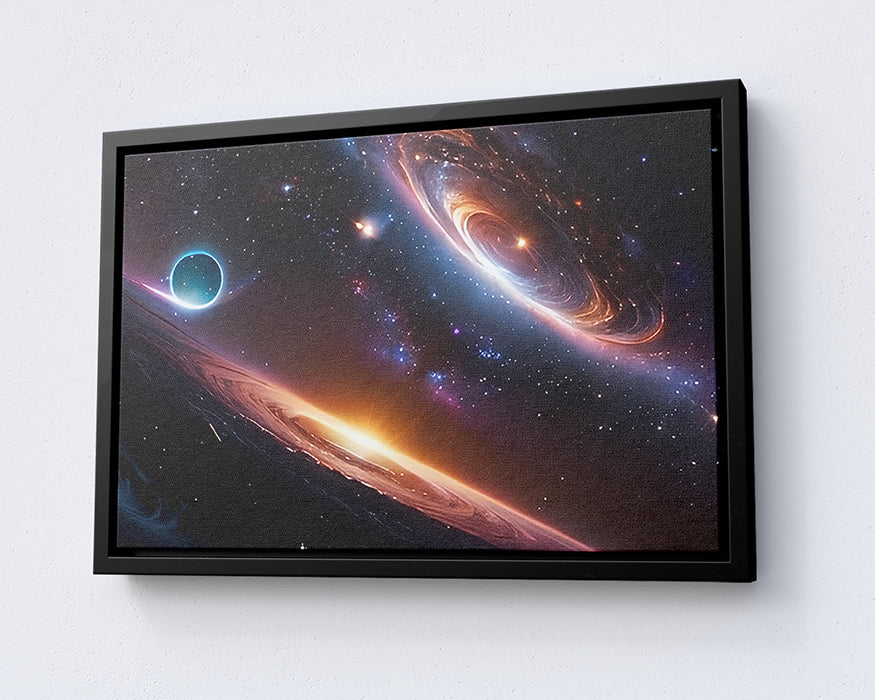 Warped Space Galaxy Canvas Wall Art