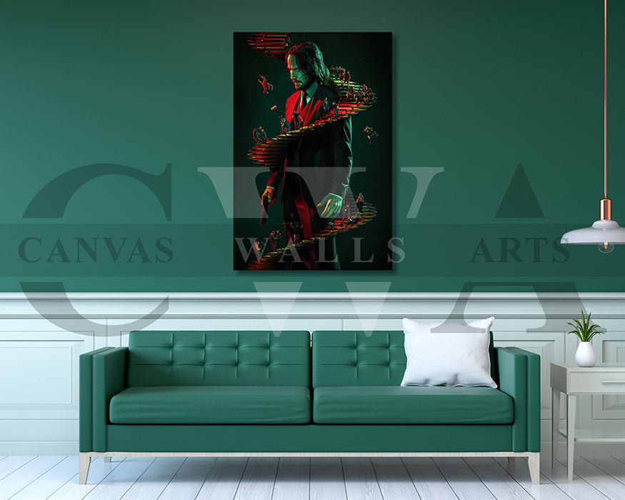 Wick Is Pain Canvas Wall Art
