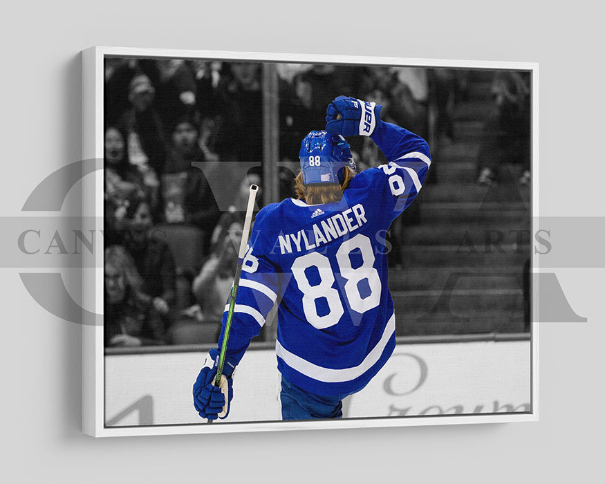 William Nylander Black & White Canvas Art Ice hockey Canvas Wall Art