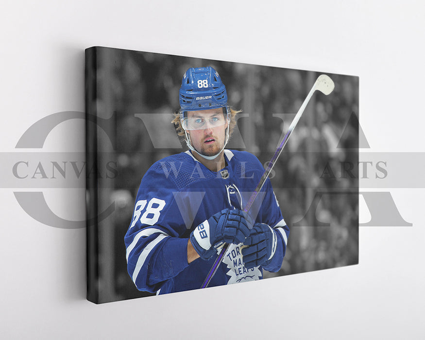 William Nylander Black & White Canvas Art Ice hockey Canvas Wall Art