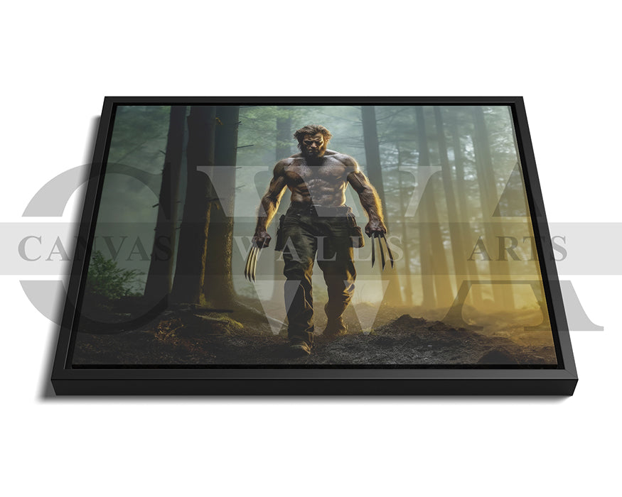 Wolverine Intense Walk With Claws Bared Canvas Wall Art