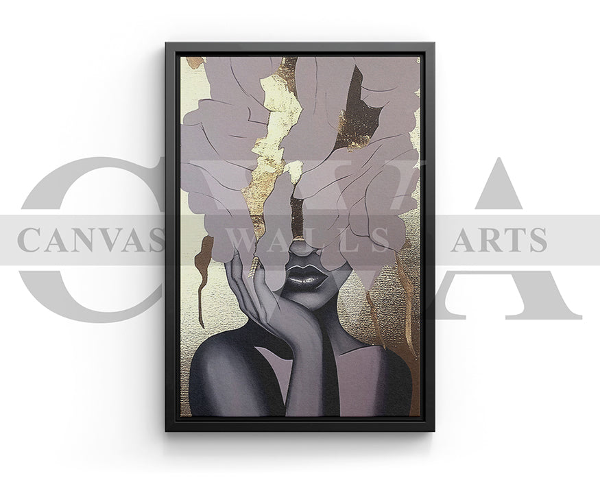 Woman Abstract Painting Canvas Print