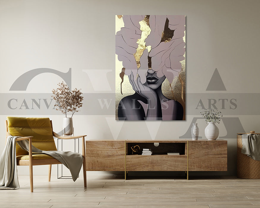 Woman Abstract Painting Canvas Print
