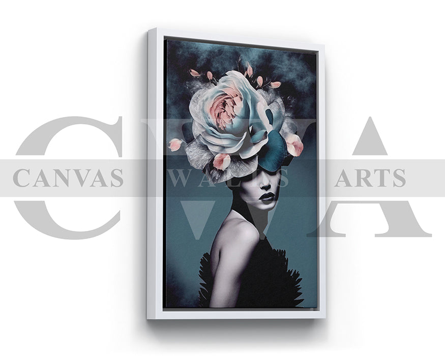 Woman Head Flower Canvas Print Home Decor