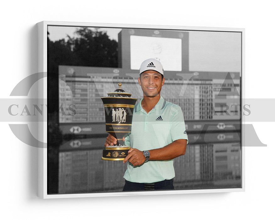 Xander Schauffele Black & White Canvas Art Golf Canvas Wall Art