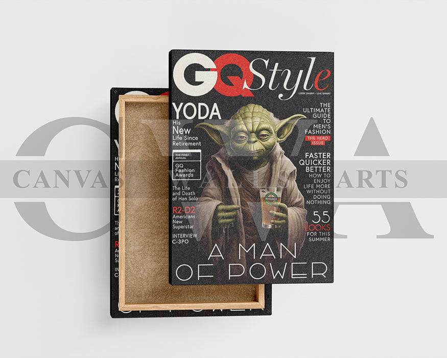 Yoda A Man Of Power Canvas Wall Art