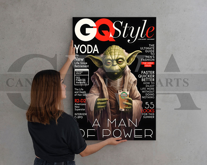 Yoda A Man Of Power Canvas Wall Art