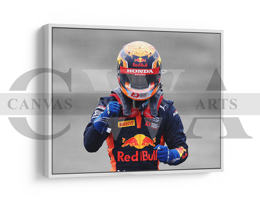 Yuki Tsunoda Black & White Canvas Art F1 Canvas Wall Art