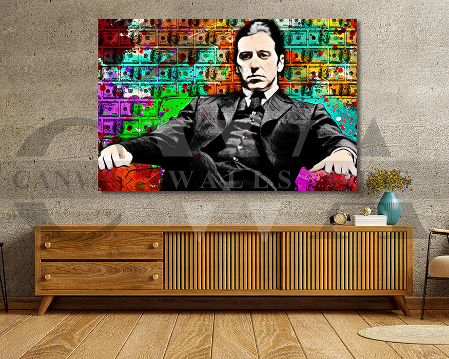 The Godfather Canvas Wall Art Abstract Movie Poster