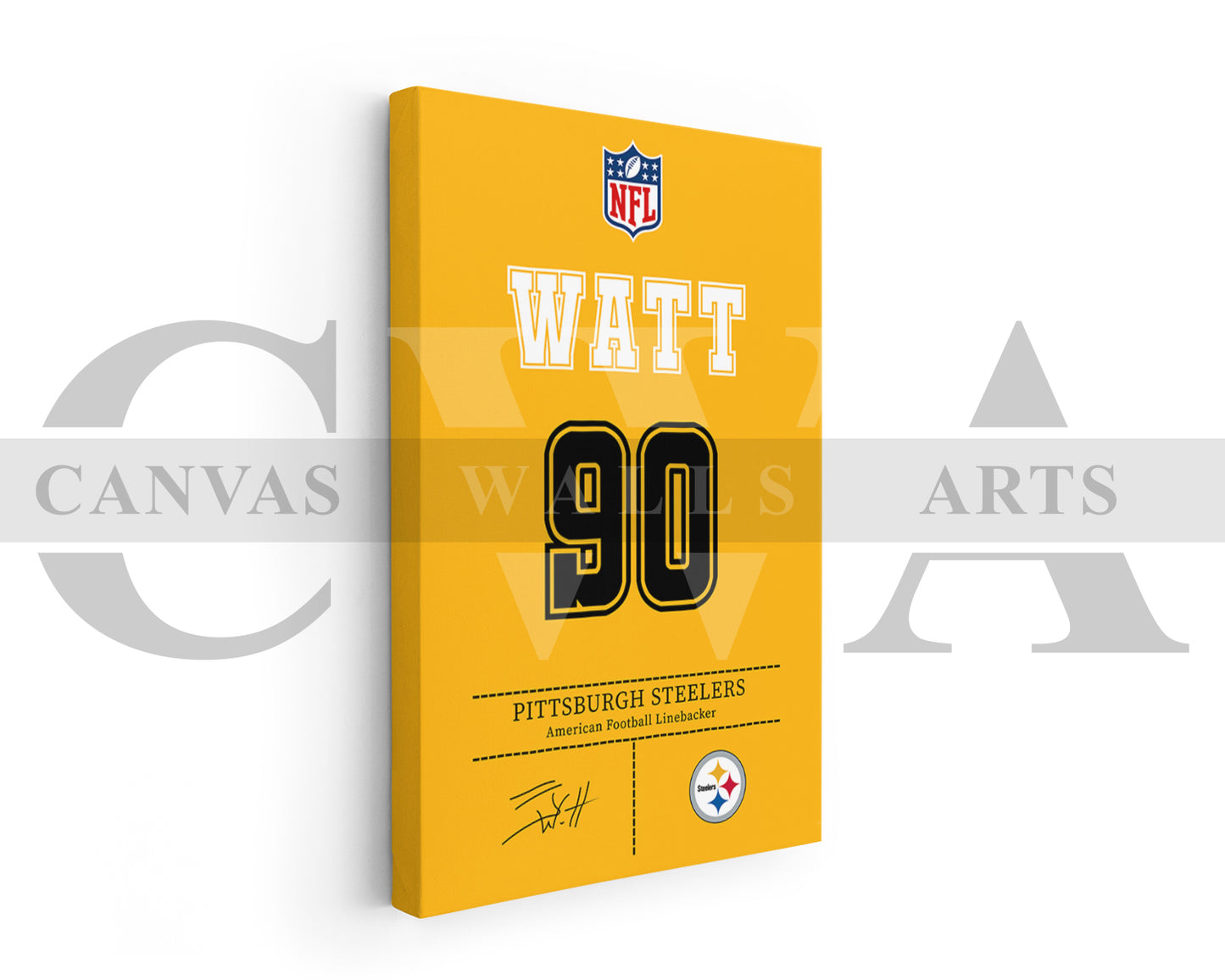 T. J. Watt Jersey Canvas Wall Art NFL Jersey Poster Print American Football Canvas Frame Ready To Hang