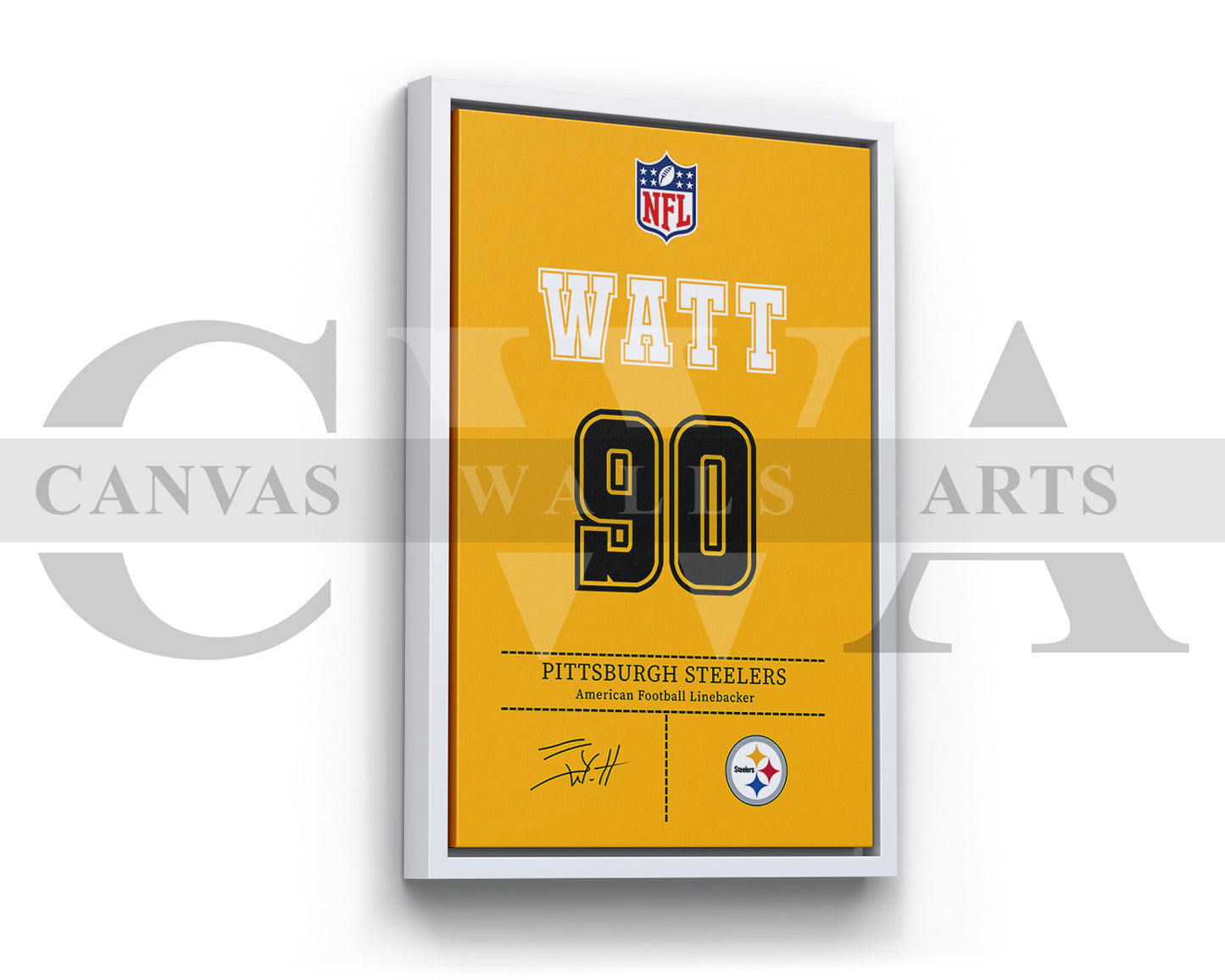 T. J. Watt Jersey Canvas Wall Art NFL Jersey Poster Print American Football Canvas Frame Ready To Hang