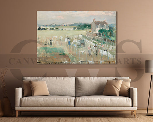 1875 Morisot Laundry by Albrecht Durer Painting Canvas Wall Art