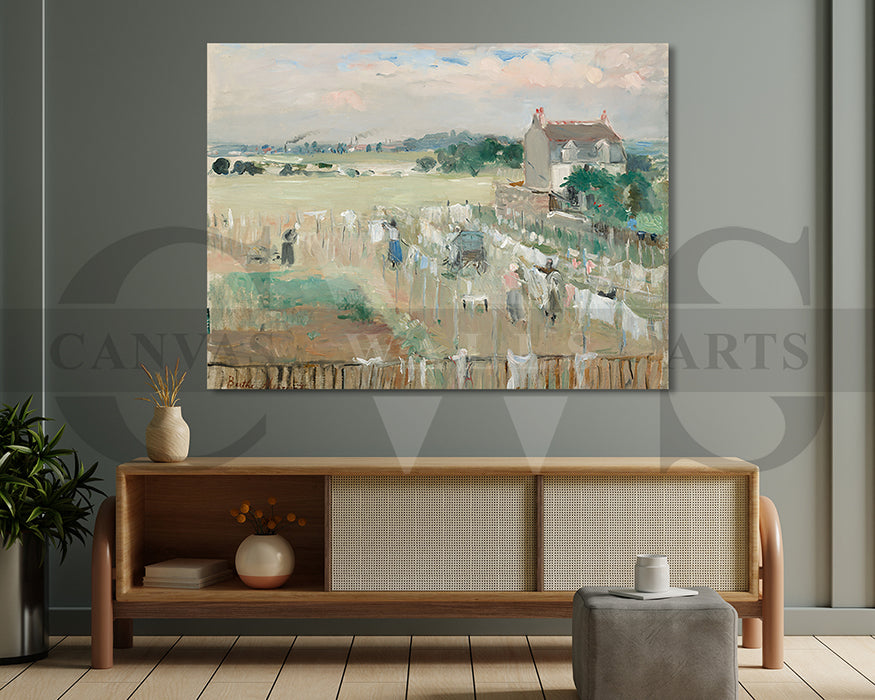 1875 Morisot Laundry by Albrecht Durer Painting Canvas Wall Art