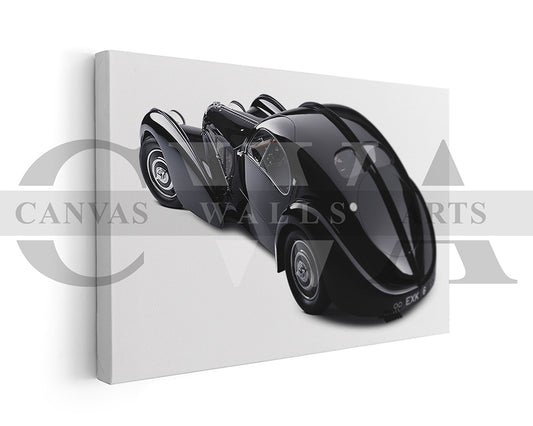 1938 Bugatti Type 57SC Atlantic Canvas Wall Art Car Poster Print