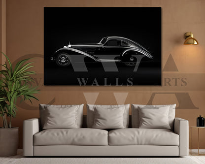 Mercedes-Benz 540K Special Roadster Canvas Wall Art Car Poster Print