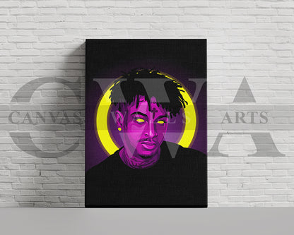 21 Savage Canvas Wall Art