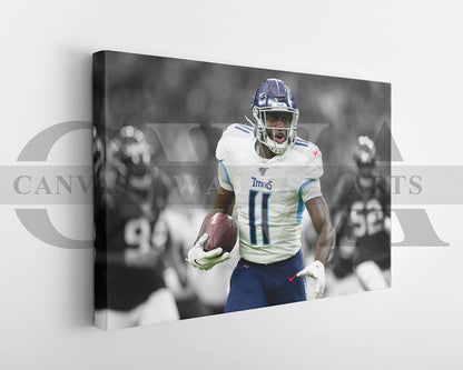 AJ Brown Black & White Canvas Art American Football Canvas Wall Art