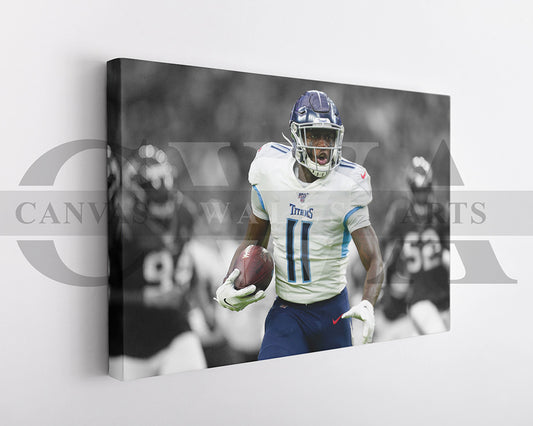 AJ Brown Black & White Canvas Art American Football Canvas Wall Art