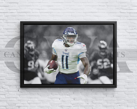AJ Brown Black & White Canvas Art American Football Canvas Wall Art