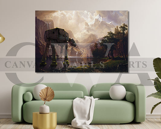 AT-AT Walker Canvas Wall Art Abstract Movie Poster Print