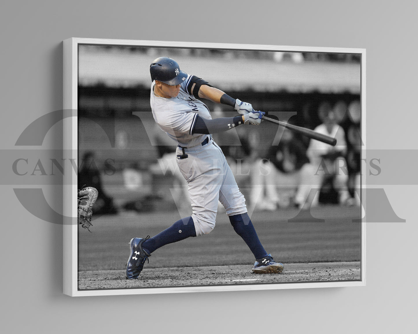 Aaron Judge Black & White Canvas Art Baseball Canvas Wall Art