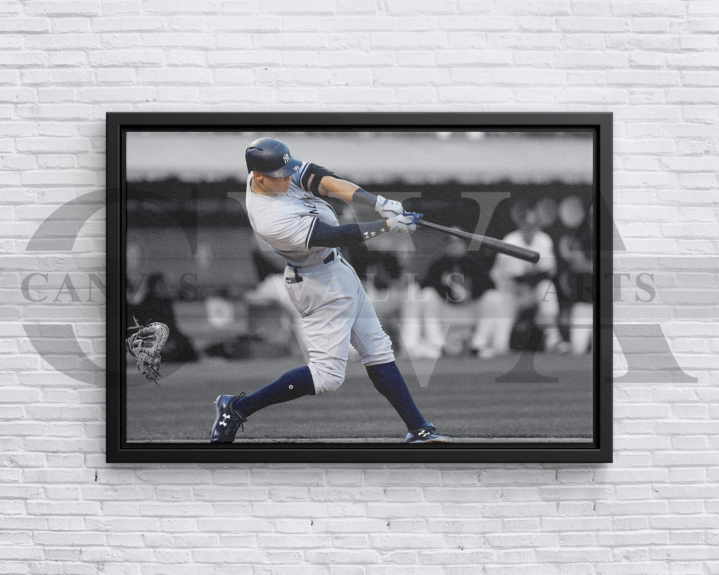 Aaron Judge Black & White Canvas Art Baseball Canvas Wall Art