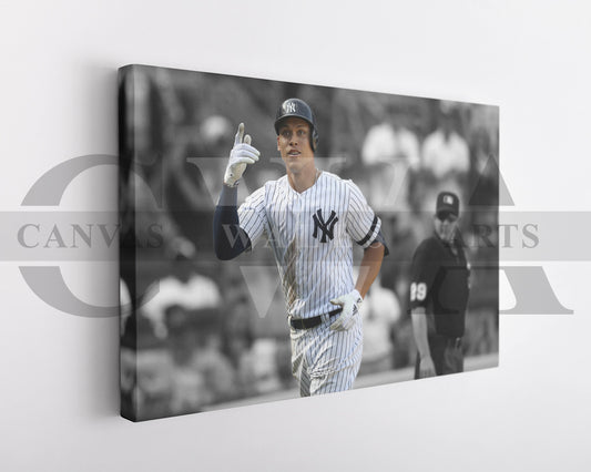 Aaron Judge Black & White Canvas Art Baseball Canvas Wall Art