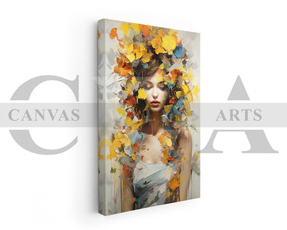 Abstract Flower Woman Modern Wall Art