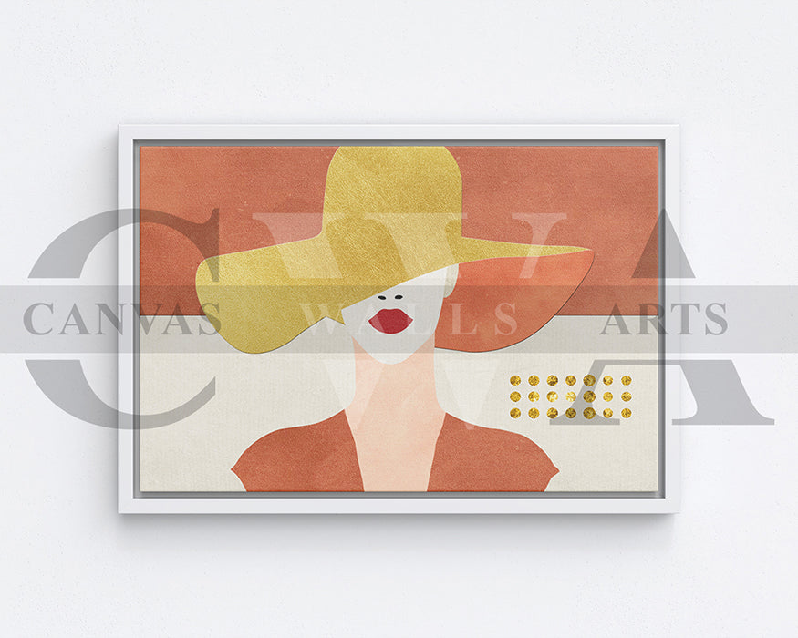 Abstract Geometry Woman Canvas Wall Art