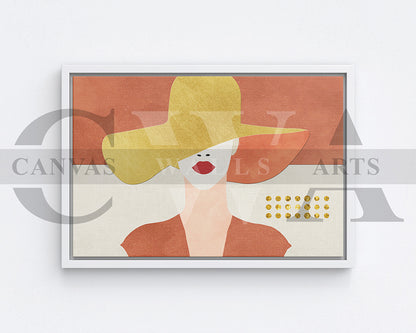 Abstract Geometry Woman Canvas Wall Art