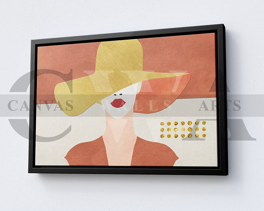 Abstract Geometry Woman Canvas Wall Art