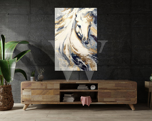 Abstract Horse Canvas Wall Art