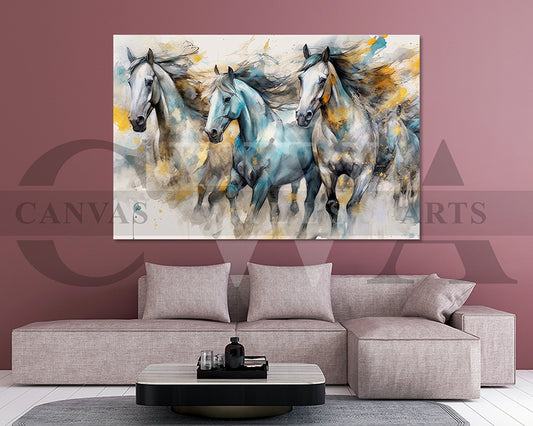 Abstract Horse Painting Canvas Wall Art