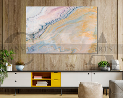 Abstract Liquid Marble Canvas Wall Art
