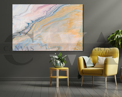 Abstract Liquid Marble Canvas Wall Art