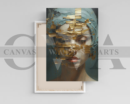Abstract Painting Woman Canvas Wall Art