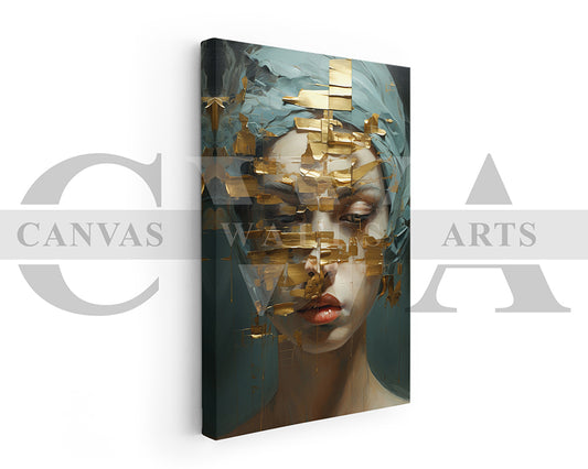 Abstract Painting Woman Canvas Wall Art