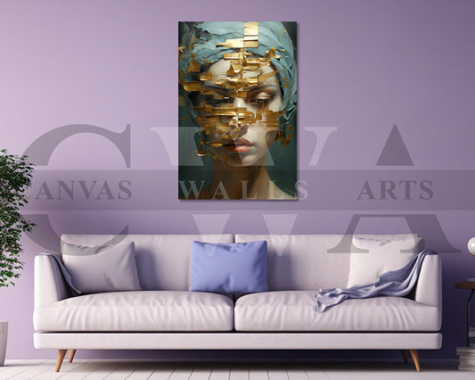 Abstract Painting Woman Canvas Wall Art