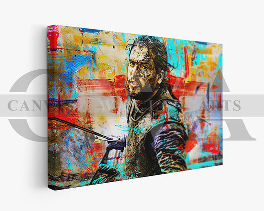 Jon Snow Canvas Wall Art Abstract Movie Poster