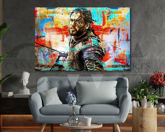Jon Snow Canvas Wall Art Abstract Movie Poster