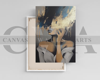 Abstract Woman Painting Canvas Frame Wall Art